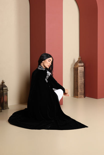ALIA - Black Velvet Abaya