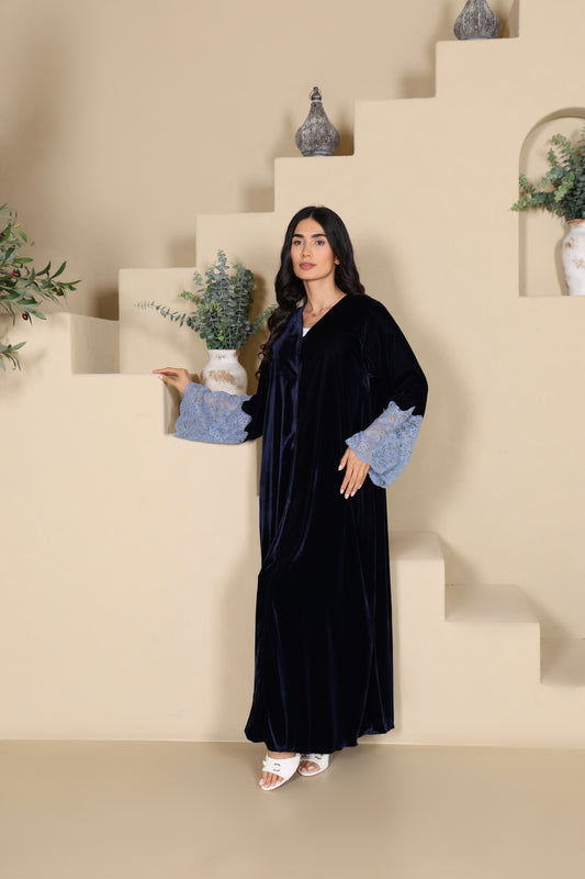 SARAH - Blue Velvet Abaya